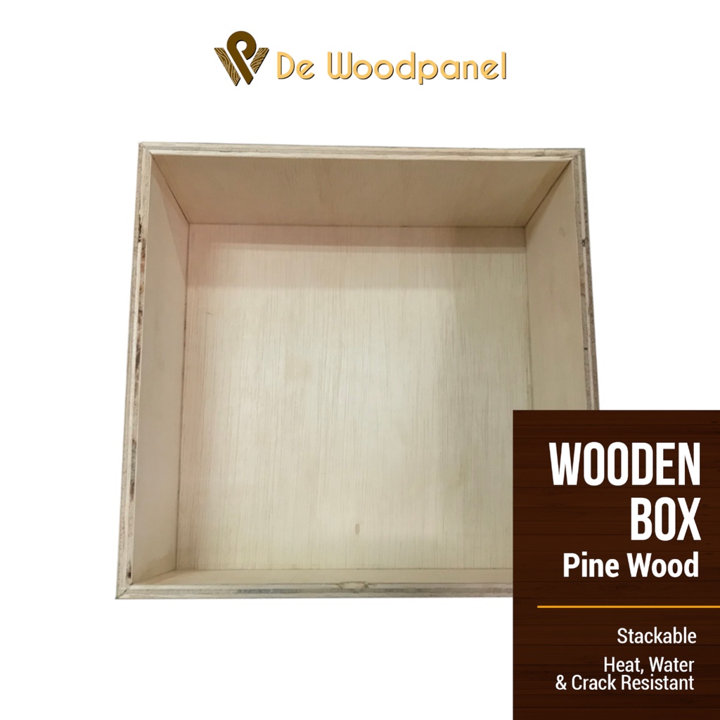 Wooden Storage Box 25cm*25cm ( Pine Wood ) | Shopee Malaysia