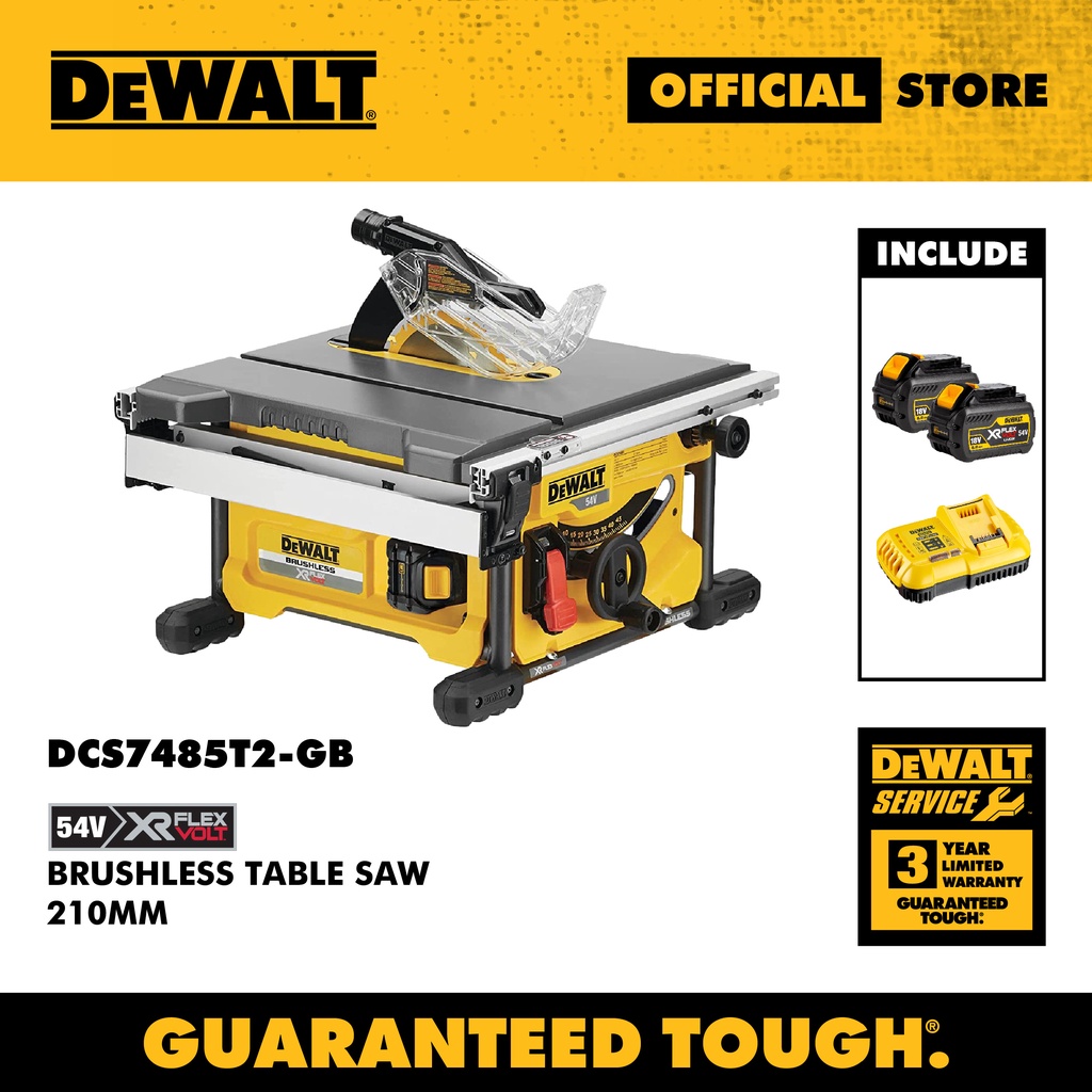 54v dewalt best sale table saw