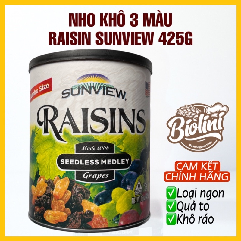 [GENUINE] Raisin Sunview raisins imported from the US, 425g jar ...