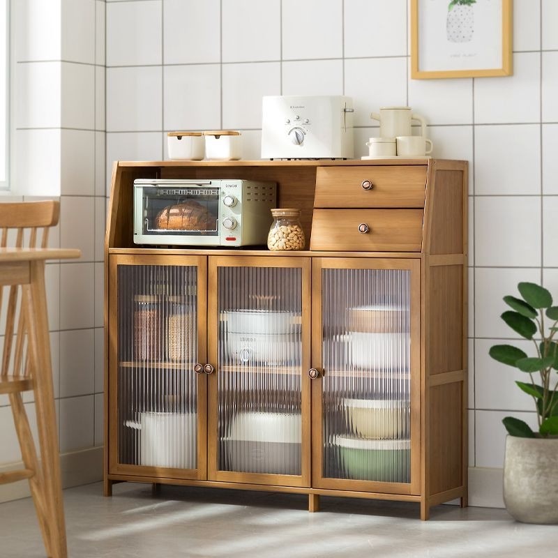 Simple storage Solid wood sideboard Storage Kitchen