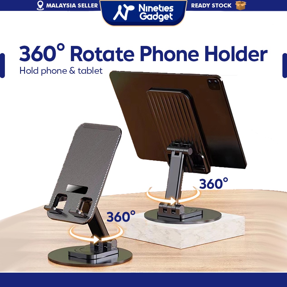 Rotate 360° Phone Stand Foldable Holder Universal Adjustable Portable ...
