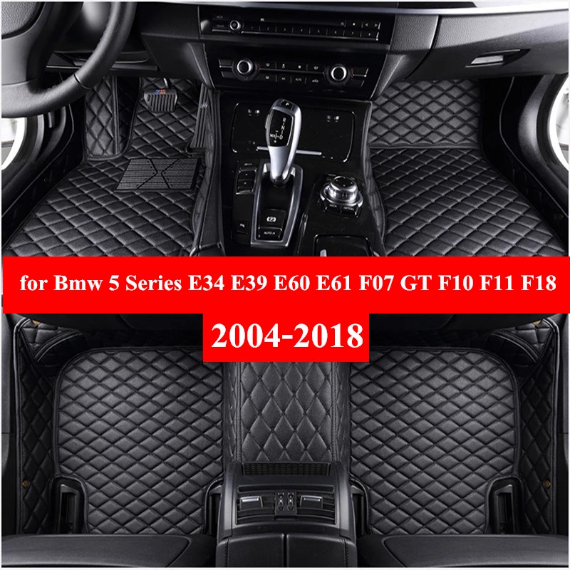 Car Floor Mats For Bmw 5 Series E34 E39 E60 E61 F07 GT F10 F11 F18 2004