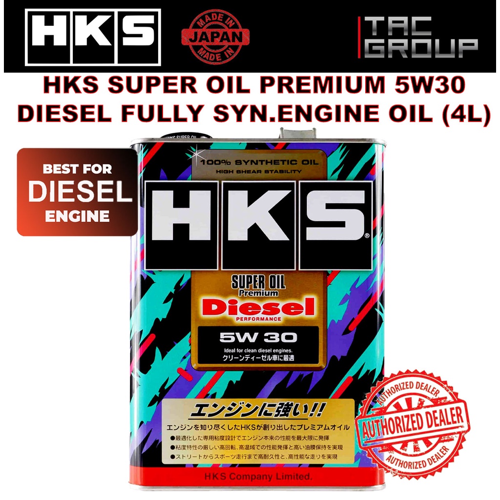 HKS 5W30 4L Fully Synthetic Engine Oil Car Lubricant 5W-30 4Litre ...