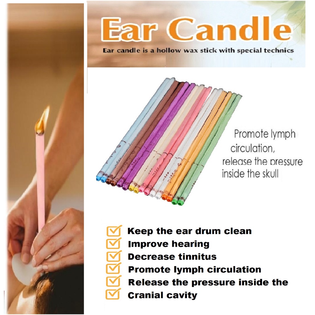 Ear Candles,16 Pieces 8 Color Natural Beeswax Candling Cones Shopee