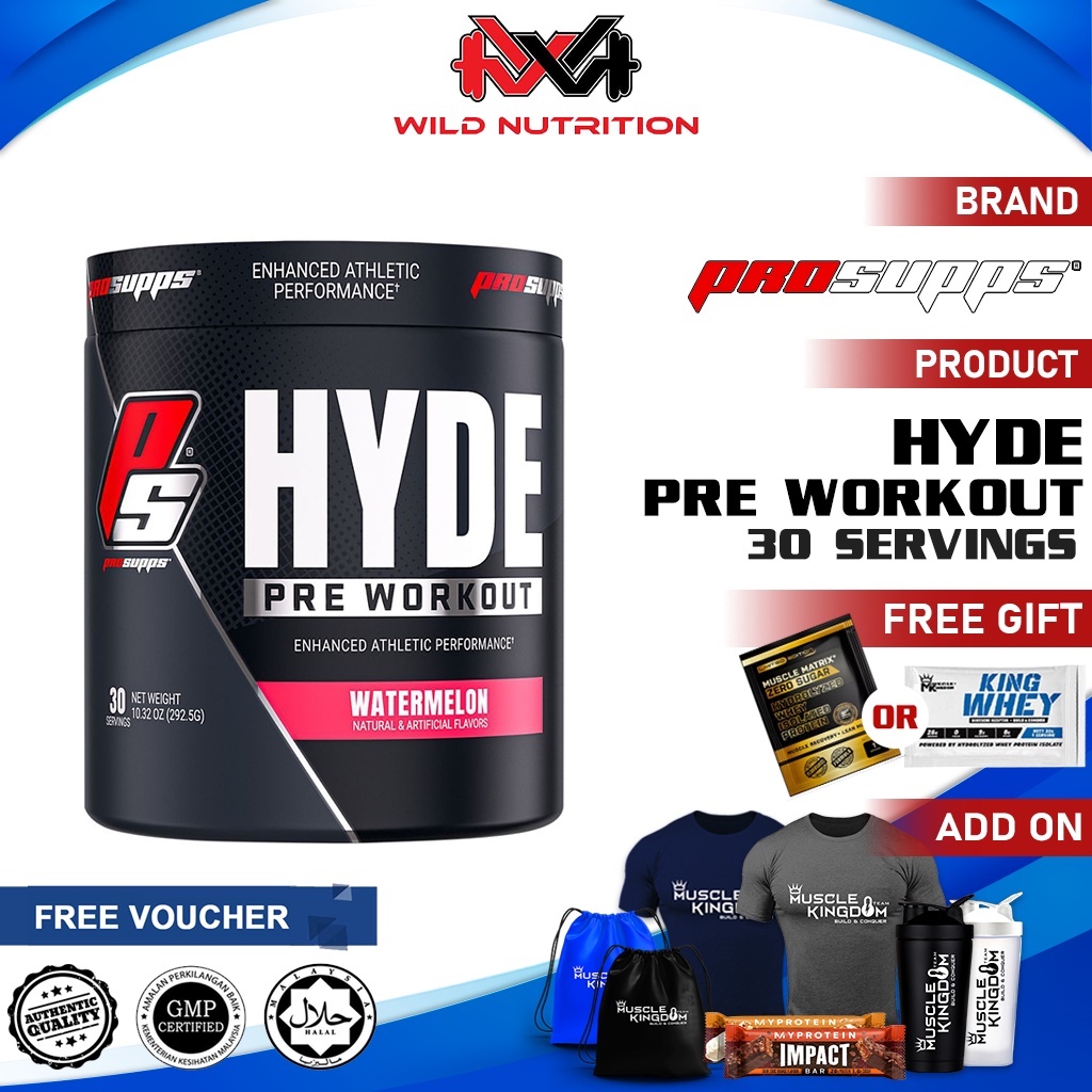 Prosupps Hyde Pre Workout 292.5g (30 Servings) Shopee Malaysia