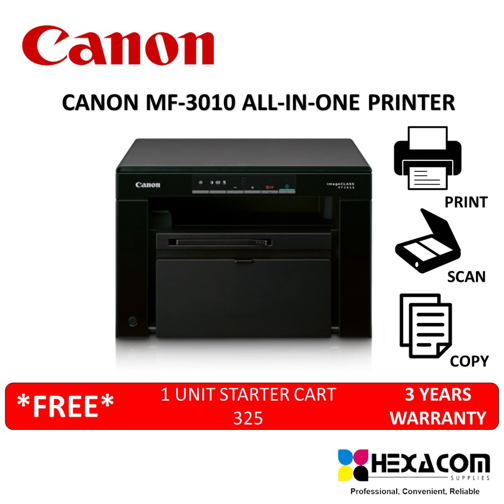 Canon All In One Laser Printer Mf3010 100 Original Shopee Malaysia 2395