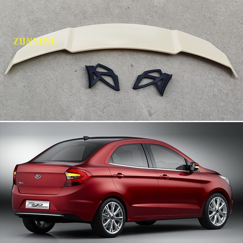 Use For Ford Figo Spoiler Auto Sedan Rear Wing Body Kit Accessories ABS