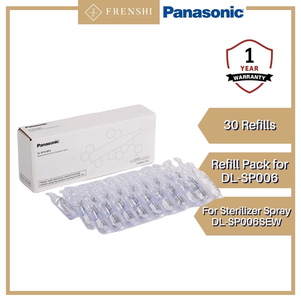 Panasonic DL-SP10 Sterilizer Spray Refill Packs (5ML) 30 PCS DL-SP10BEN ...
