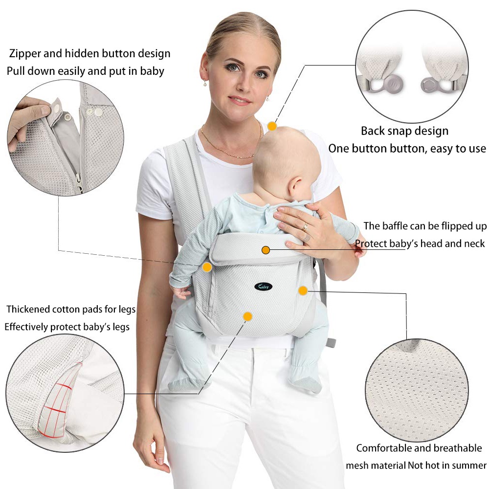 CUBY Baby Carrier Infant Comfortable Baby Sling Wrap Baby Carrier Newborn Breathable Mesh Baby Wrap Sling 0 3M Baby Carrier Ergonomic Design Shopee Malaysia