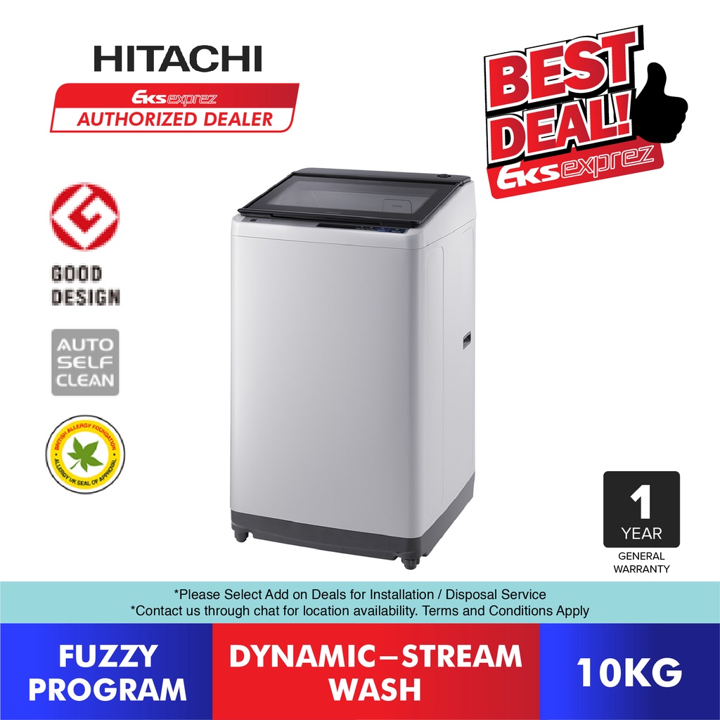 Hitachi Top Load Washing Machine (10KG) SF100XA / Fully Automatic