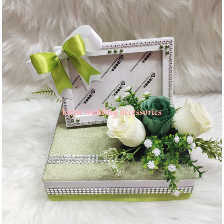 custom made gubahan frame mas kahwin sahaja(cream green) | Shopee Malaysia