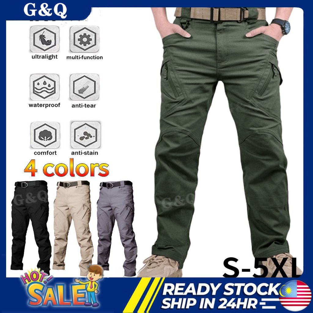 Men's 511 Tactical Pants Casual Straight Cargo Pants Multi-pocket Work ...