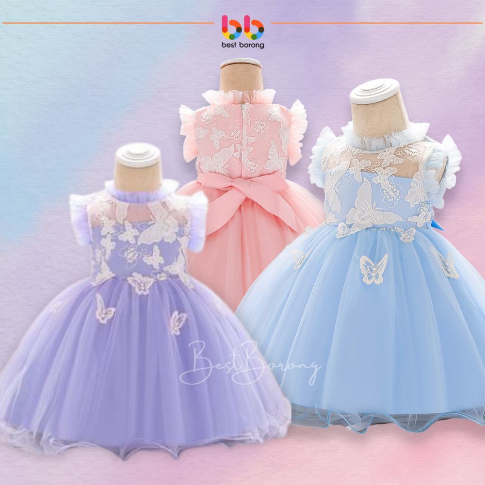 Dress Baby Girl Lace Birthday Party Kids Wedding Cute Gaun Kembang Hari ...