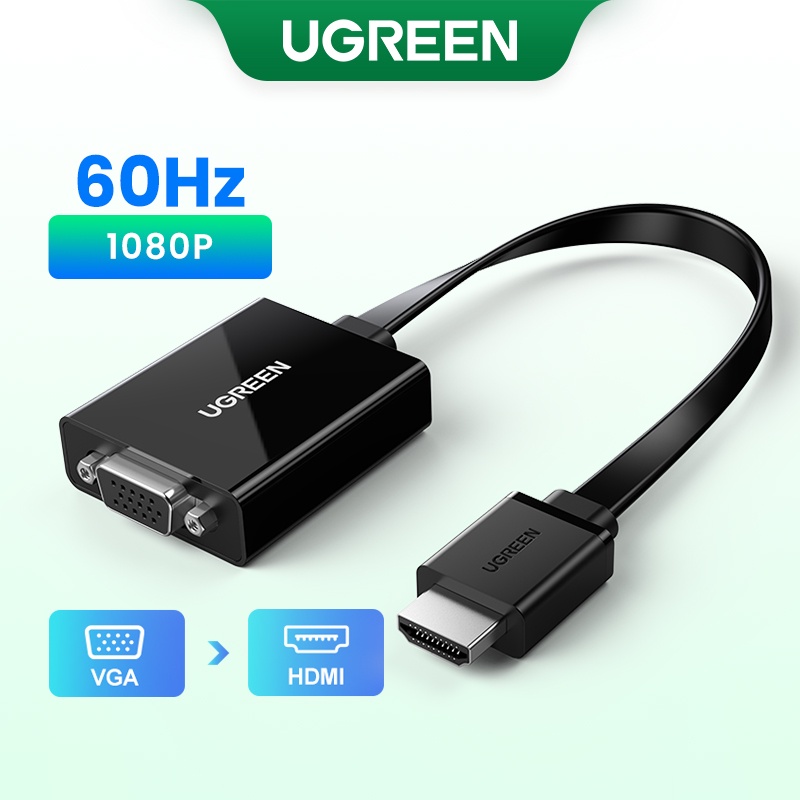 UGREEN Active HDMI to VGA Adapter Converter with Audio Jack (3.5mm) Shopee Malaysia