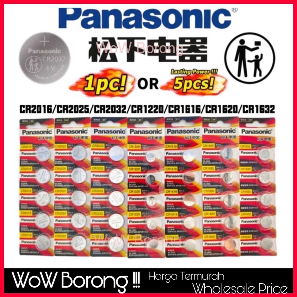 Panasonic 1Card CR2016 CR2025 CR2032 CR1620 CR1632 CR1616 CR1220 ...
