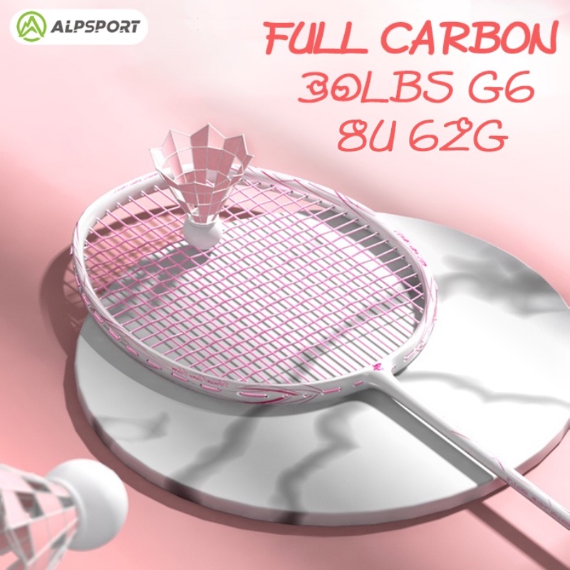 ALPSPORT DF 8U G6 Max 30LBS Strung 100 Full Carbon Fiber T1100 Pink