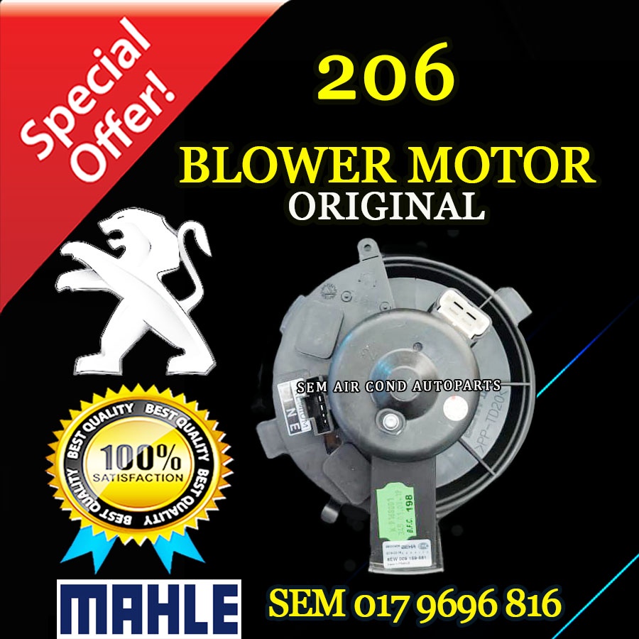 PEUGEOT 206 ORIGINAL MAHLE BLOWER MOTOR WITH REGULATOR (CAR AIRCOND