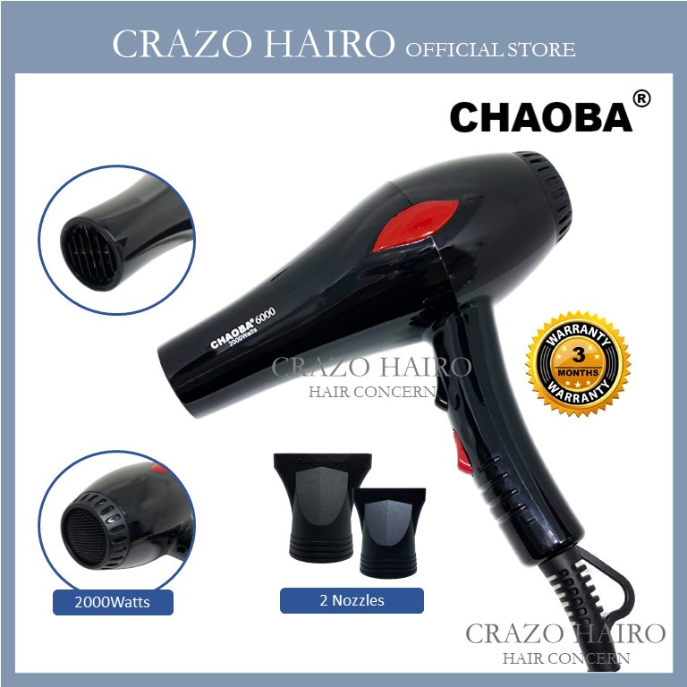Chaoba CH 6000 2000W Powerful Salon Type Hair Dryer Shopee Malaysia