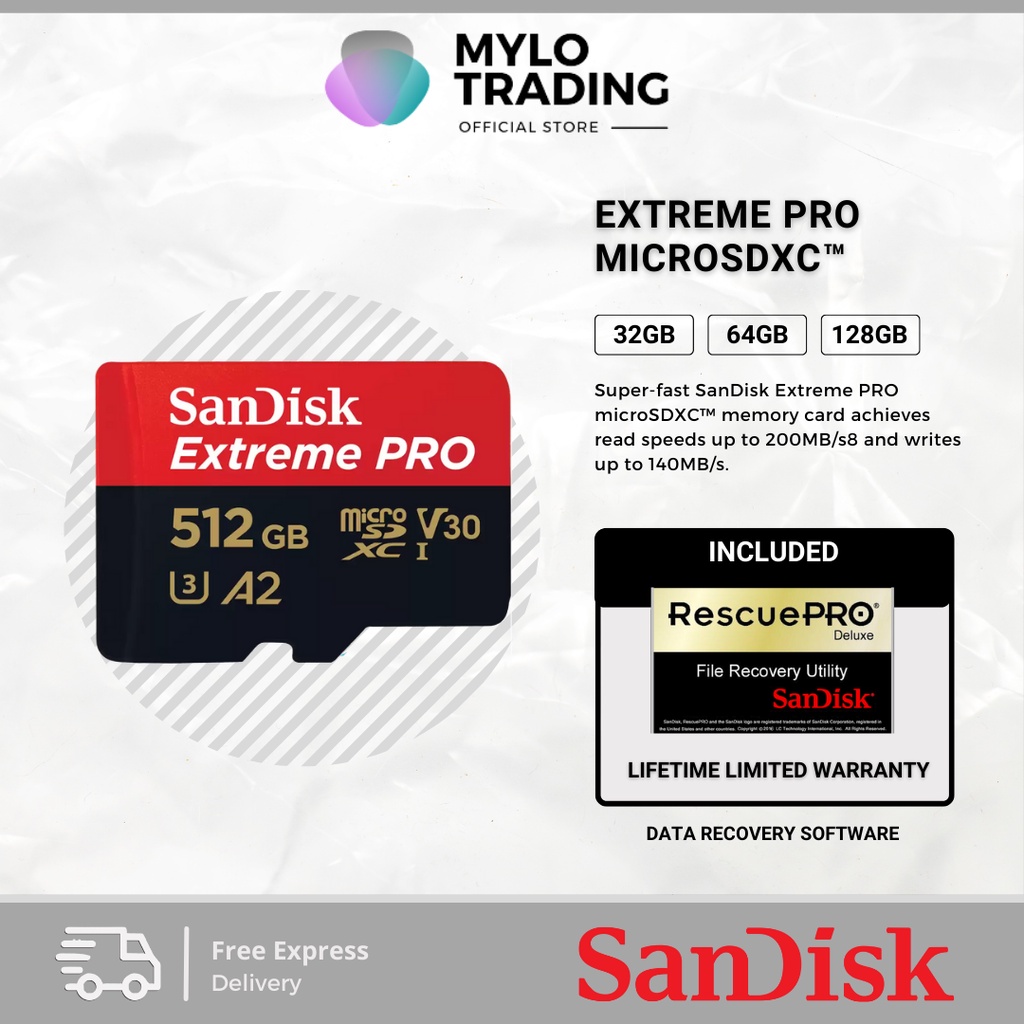 SanDisk Extreme PRO MicroSDXC™ UHS-I CARD 200MB/s ( 512GB / 1TB ...