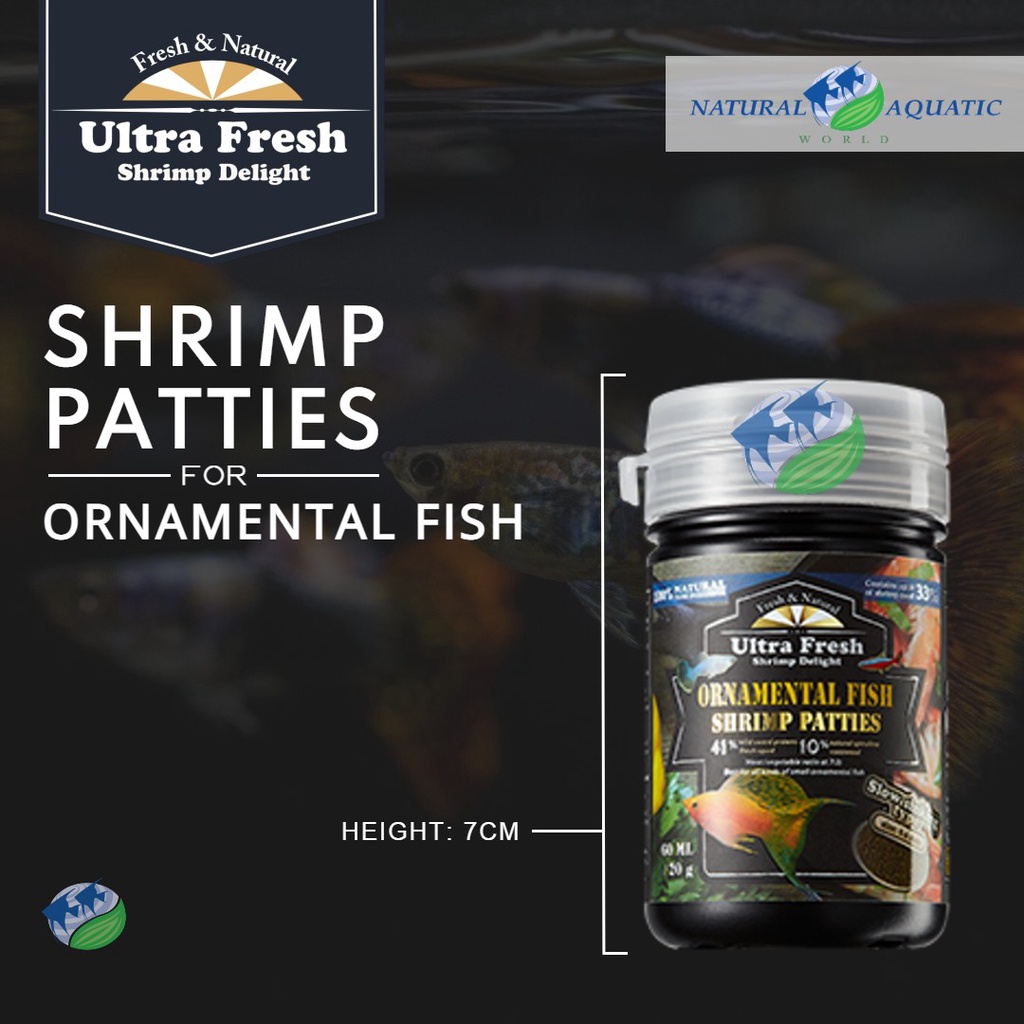 AZOO Ultra Fresh - Shrimp Patties (20g) for Ornamental Fish food ...