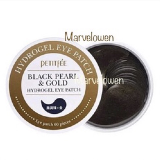 Petitfee BLACK PEARL & GOLD HYDROGEL EYE PATCH ORIGINAL KOREA Shopee