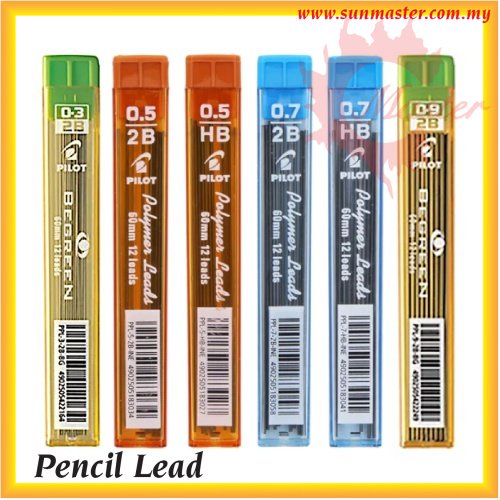 Pilot 0.5mm 2B Polymer Leads Fine Mechanical Pencil Lead Refills Smooth