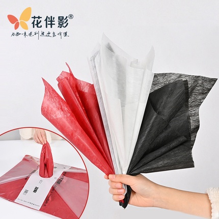 10PCS extractable milk cotton flower packaging waterproof solid color ...