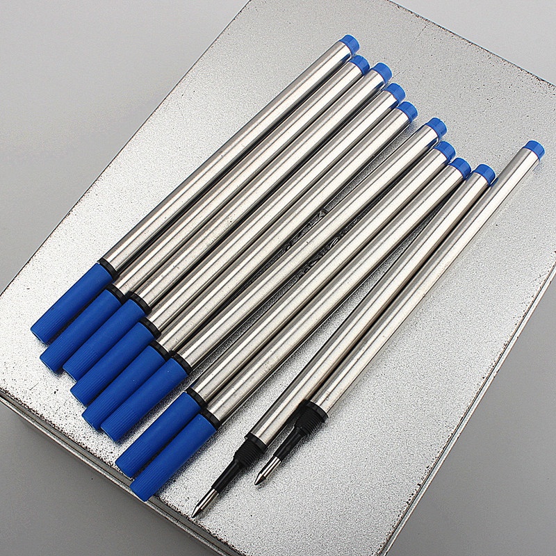 10-Pack Jinhao Rollerball Pen Ink Refills - Screw Type, Fine Nib 0.5mm - Black Or Blue