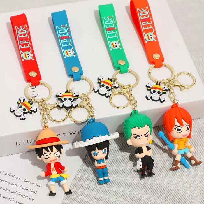 GANTUNGAN Keychain Import Keychain Character One Piece Luffy Zoro Sanji
