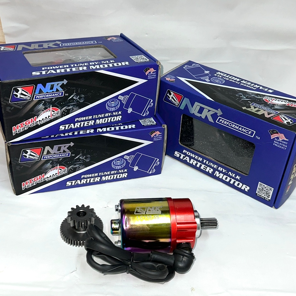 NLK PERFORMANCE STARTER MOTOR RACING WITH GEAR LC135 Y15ZR 5S | Shopee ...
