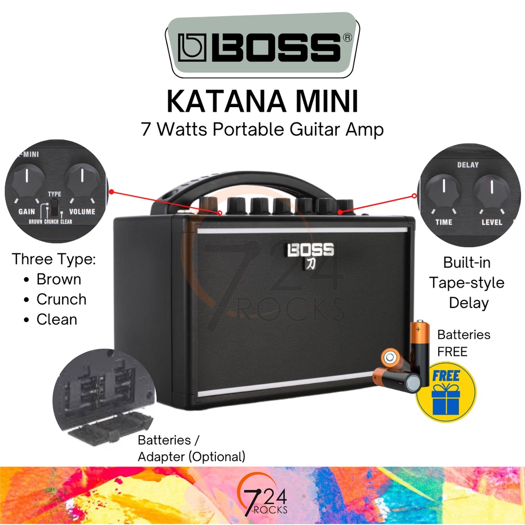 Boss Katana Amp Boss KATANAMINI 7watt Portable Guitar Amplifier Amp