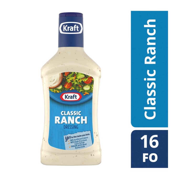 Kraft Classic Ranch Fat Free Salad Dressing, No MSG Added 473ml 16 oz