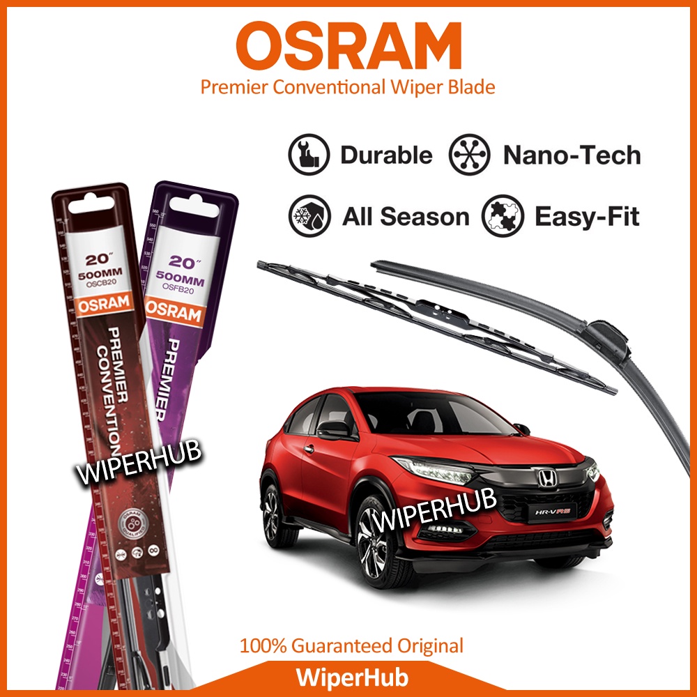 Osram Honda Hrv Hr V Present Premier Conventional Flat Wiper Blade Windshield Viper