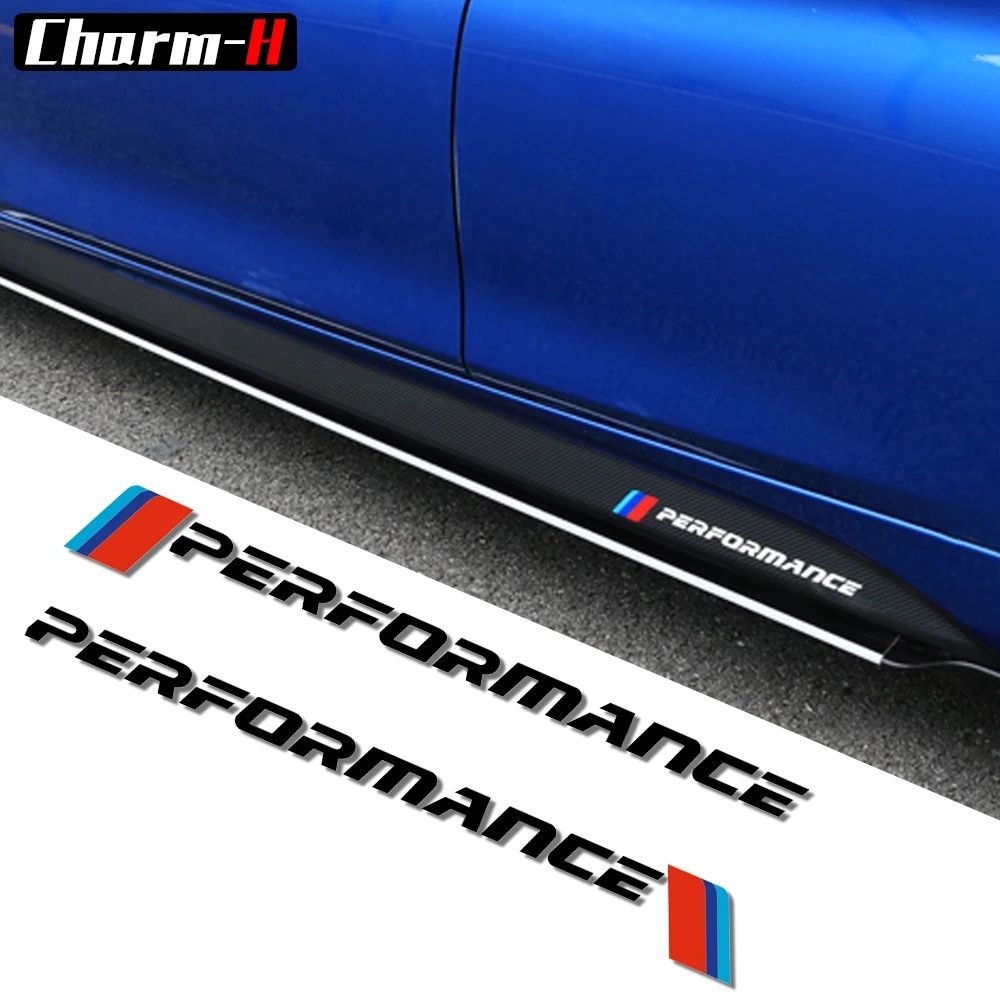 2pcs for BMW Performance Side Skirt Logo Stickers Decal Graphics ...
