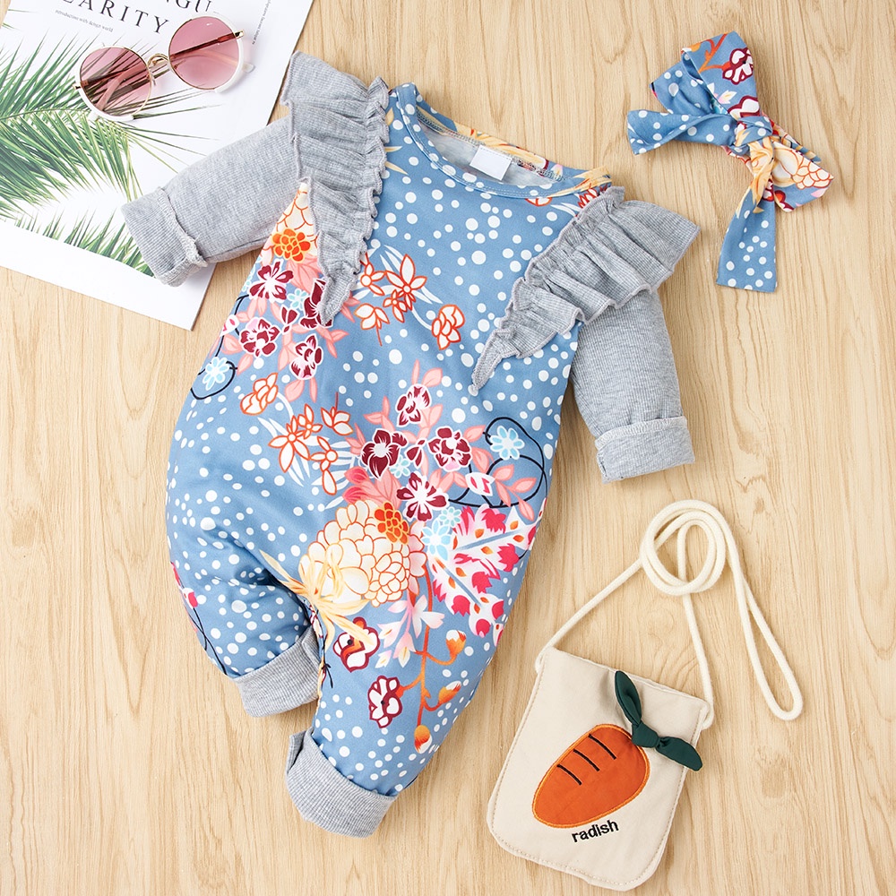 The beautiful baby girl onepiece dress with flowers, and the new