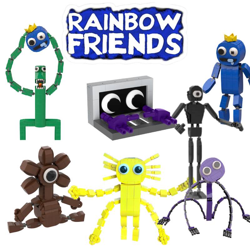 5PCS Mini Rainbow Friends Building Blocks Set Doors Roblox Game Bricks Kids  Toys