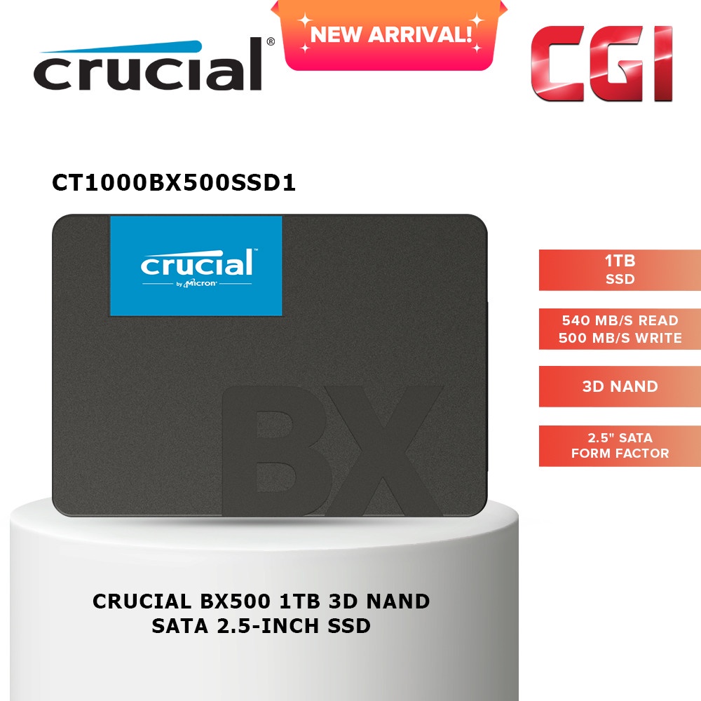 Crucial BX500 1TB SSD CT1000BX500SSD1