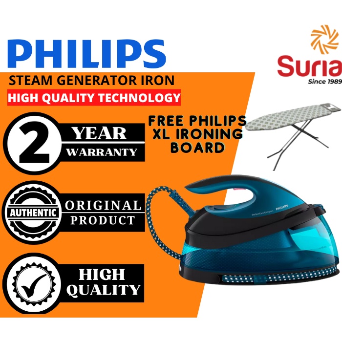 (Free Iron Board)Philips 2400W Steam Generator Iron Saterika Penjana