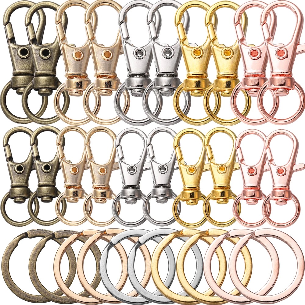 St, kunkka20pcs Zinc Alloy Key Ring Set Keychain Dog Buckle Lobster