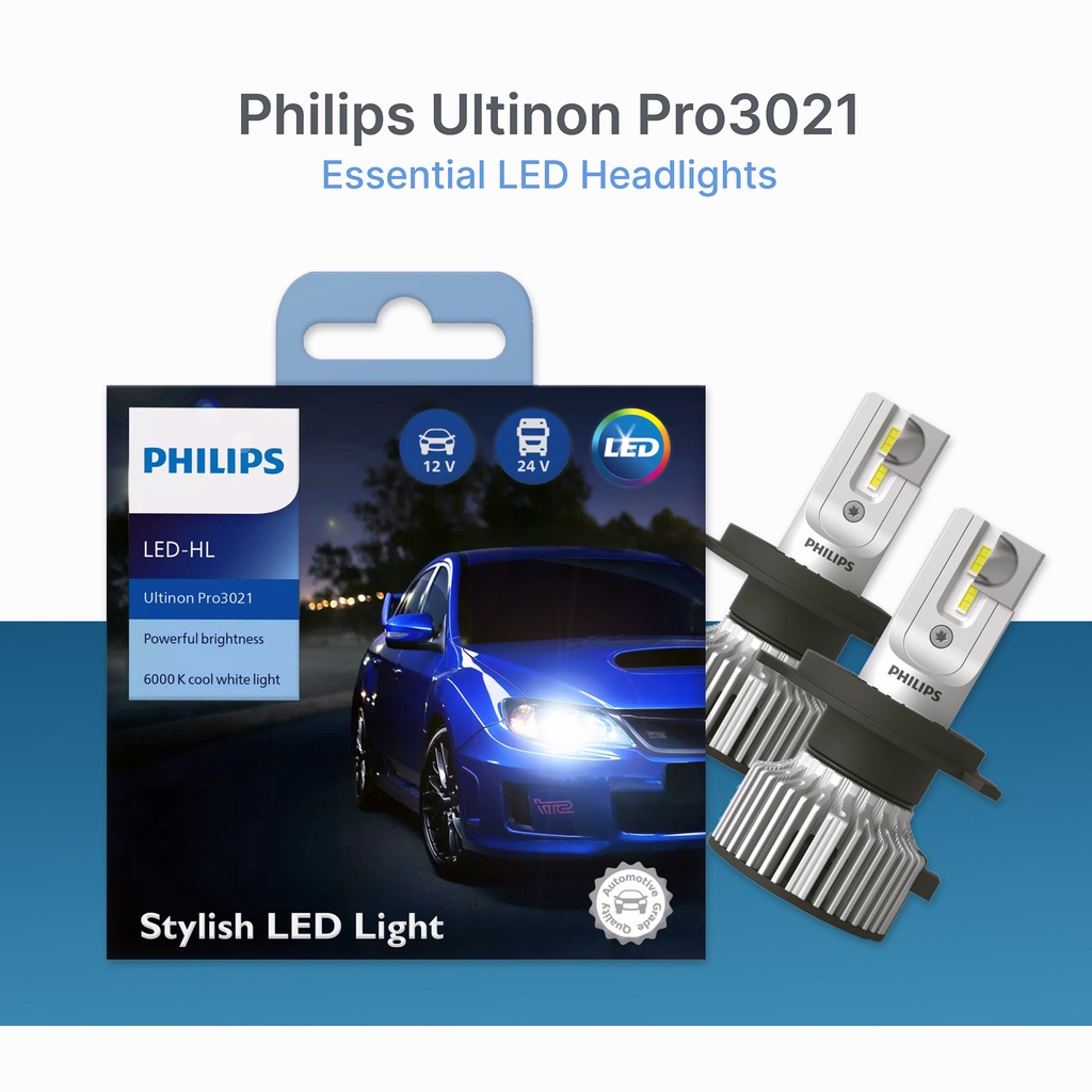 Philips Ultinon Essential LED G2 H1 H4 H7 HB3 4 HIR2 H8 H9 H11 H16 H3 Headlight Bulb Fog Head Lamp Light
