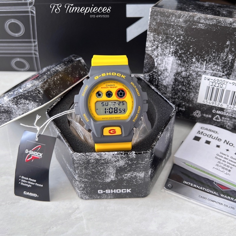 G SHOCK Classic yellow DW-6900Y-9DR / GMD-S6900Y-9DR / DW-6900Y-9