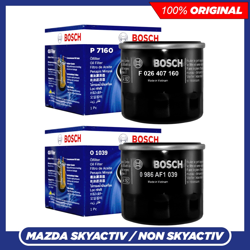 BOSCH OIL FILTER Mazda 2 3 5 6 CX3 CX5 CX7 SkyActiv & Non SkyActiv