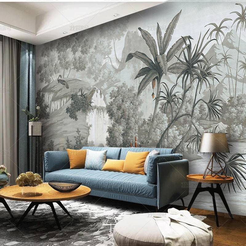 Custom size Beautiful Vintage Tropical Rainforests Mountain Forest