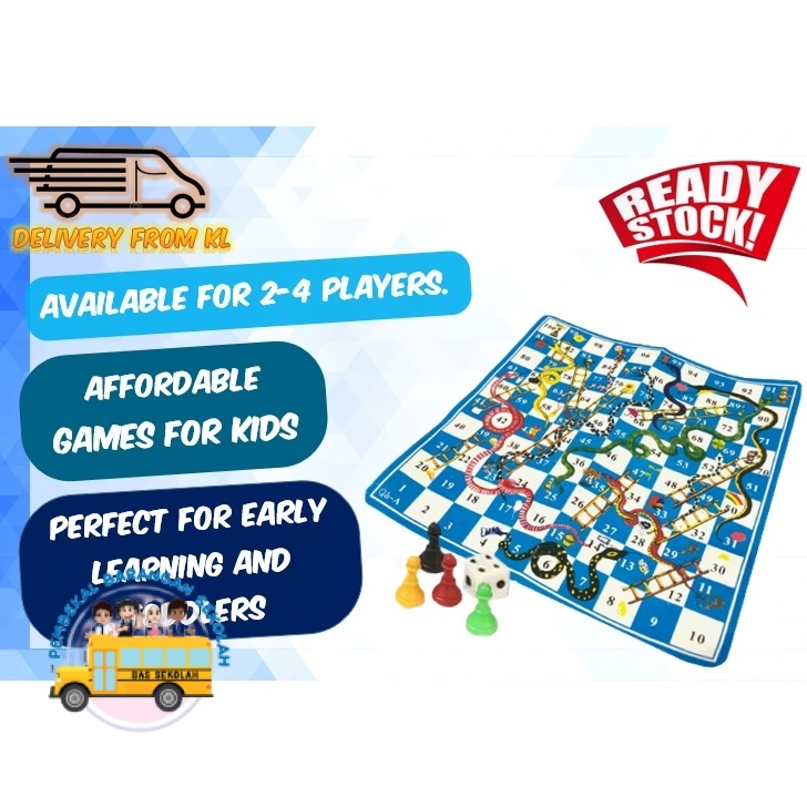 CHESS SNAKE AND LADDER GAMES / PERMAINAN DAM ULAR TRADISIONAL Shopee