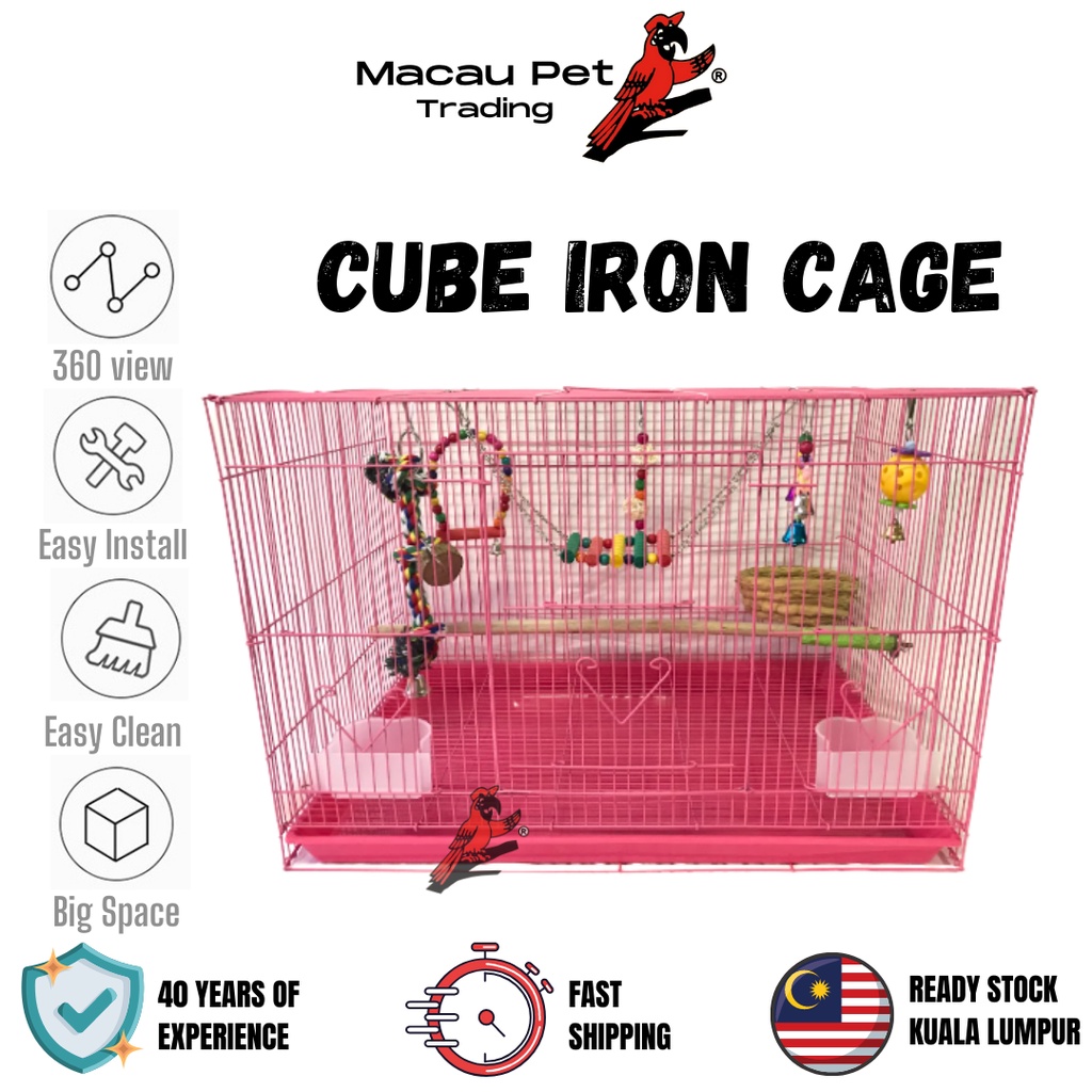 Mpt Iron Bird Cage Iron Parrot Cage Sangkar Besi Burung Sangkar Ayam