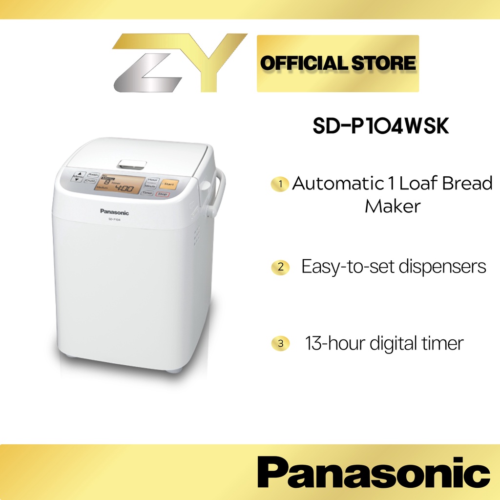 Panasonic SDP104WSK Automatic Loaf Bread Maker Shopee Malaysia