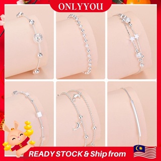 925 Sterling Silver Charm Bracelets & Bangles For Women Silver Jewelry  Accessories