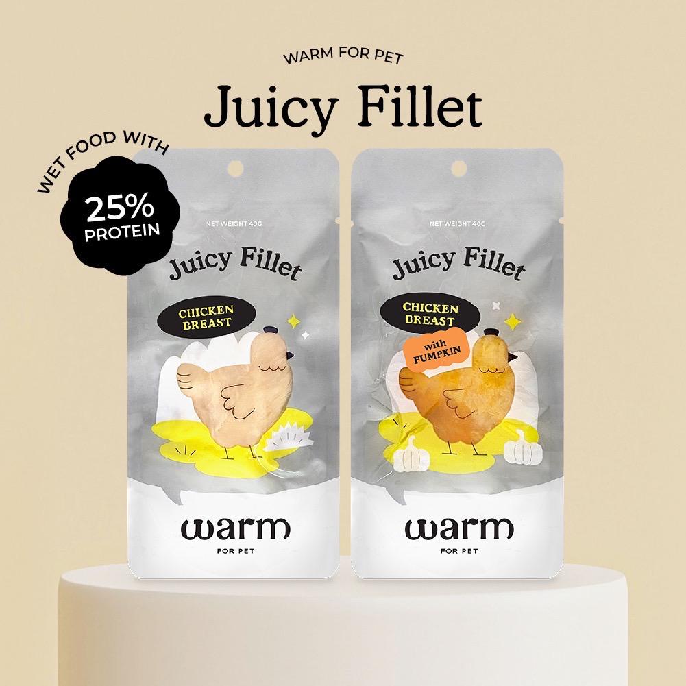 WARM For Pet Juicy Fillet 40g Cat Food Wet Treat Premium Wet