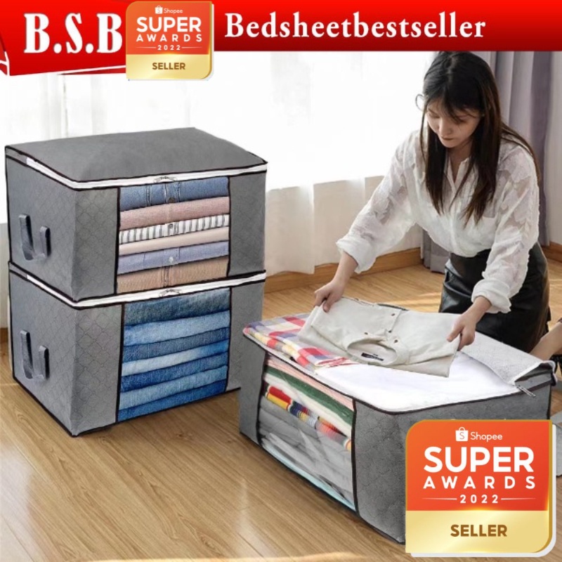 B.S.B Storage Box Blanket Storage Bag Foldable Clothes Storage Box