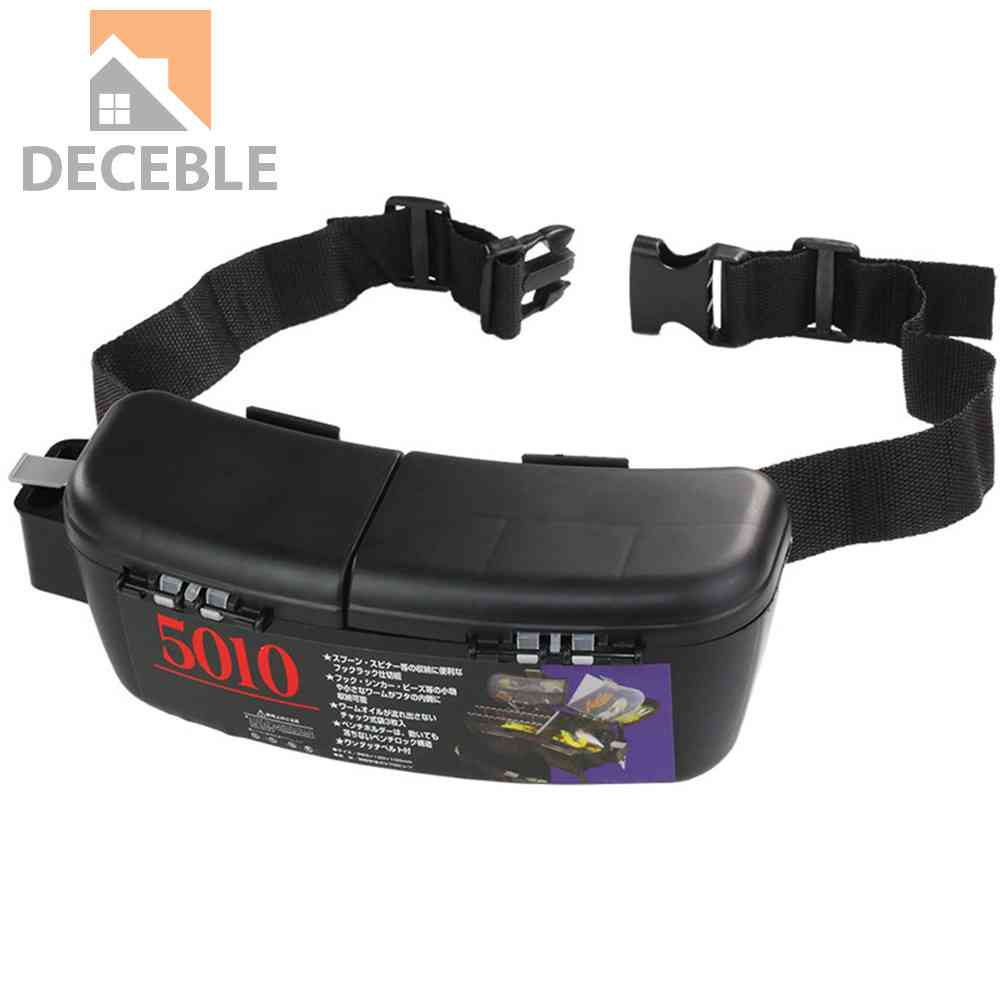 Portable Fishing Lure Tackle Box Fishing Tool Organizer Waist Belt Case